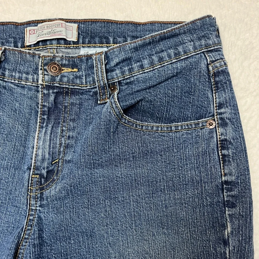 Levi‎ Strauss Jeans Womens 8S Blue Signature Stretch Bootcut Denim Pants 5352